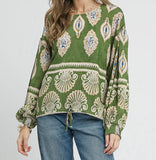 UG Sage Pattern top