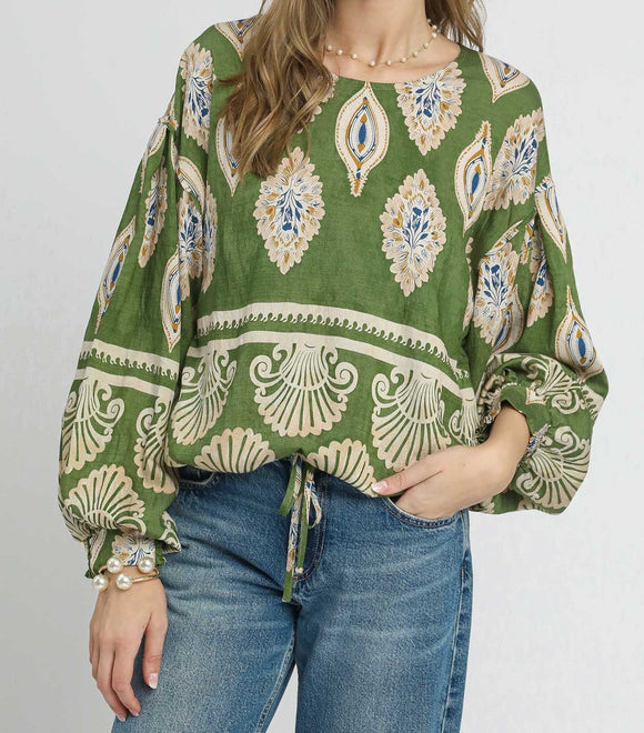 UG Sage Pattern top