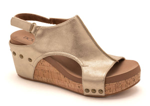 Carley Antique Gold Wedge