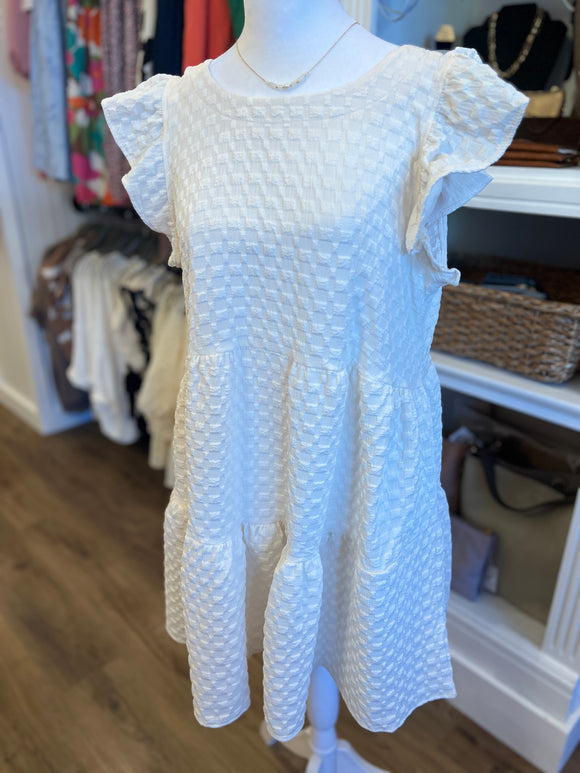 UG Cream Textured Dress