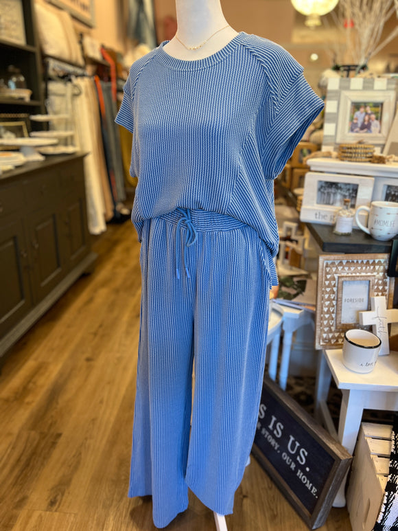 UG Blue Ribbed Top w/Pants