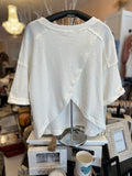 Easel White Wrap-Back Top