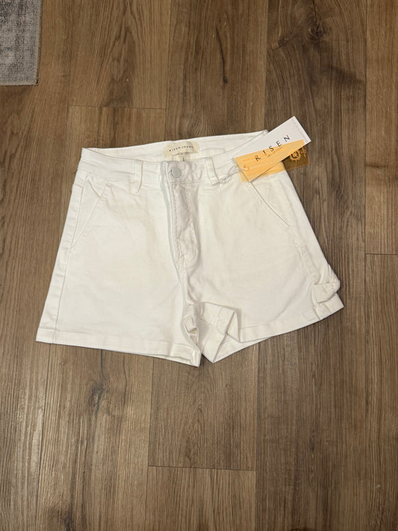Risen White Shorts