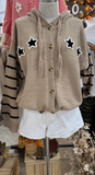 Star Hooded Cardigan