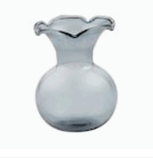 Mini Blue Ruffle Vase