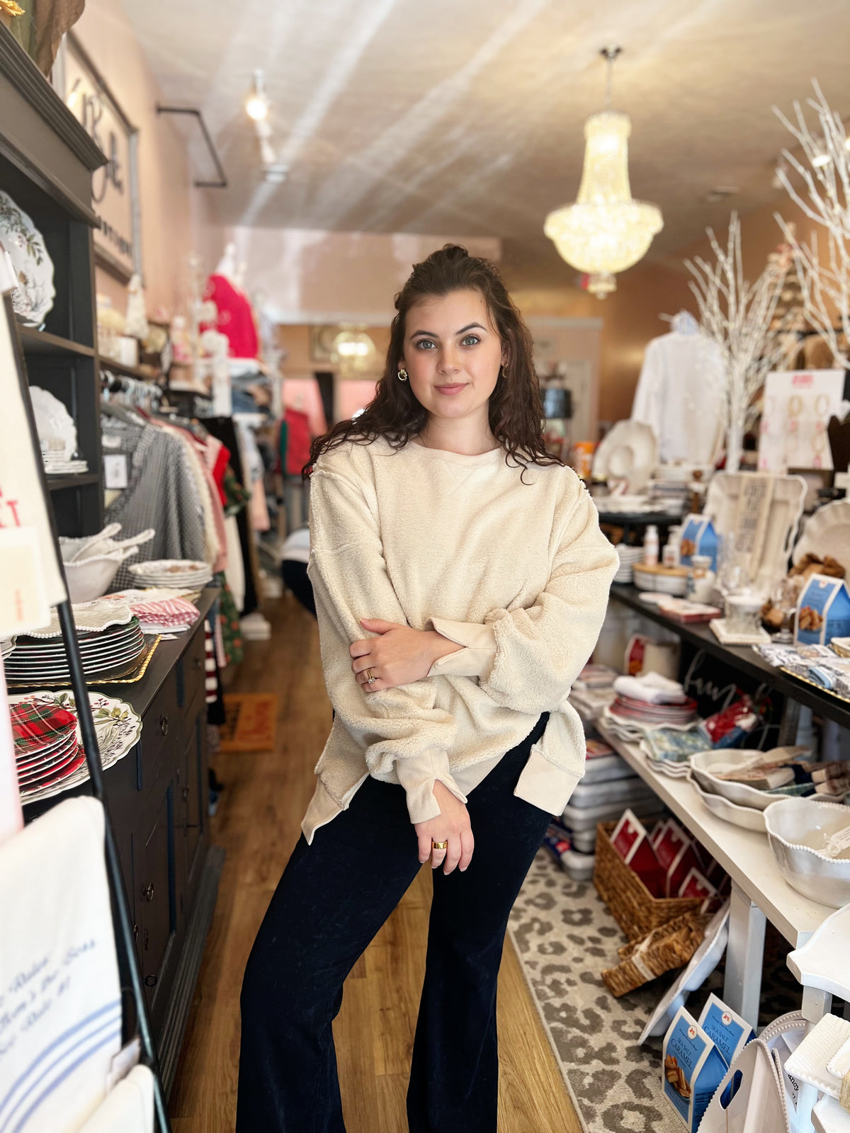 Oversized Fleece Top: