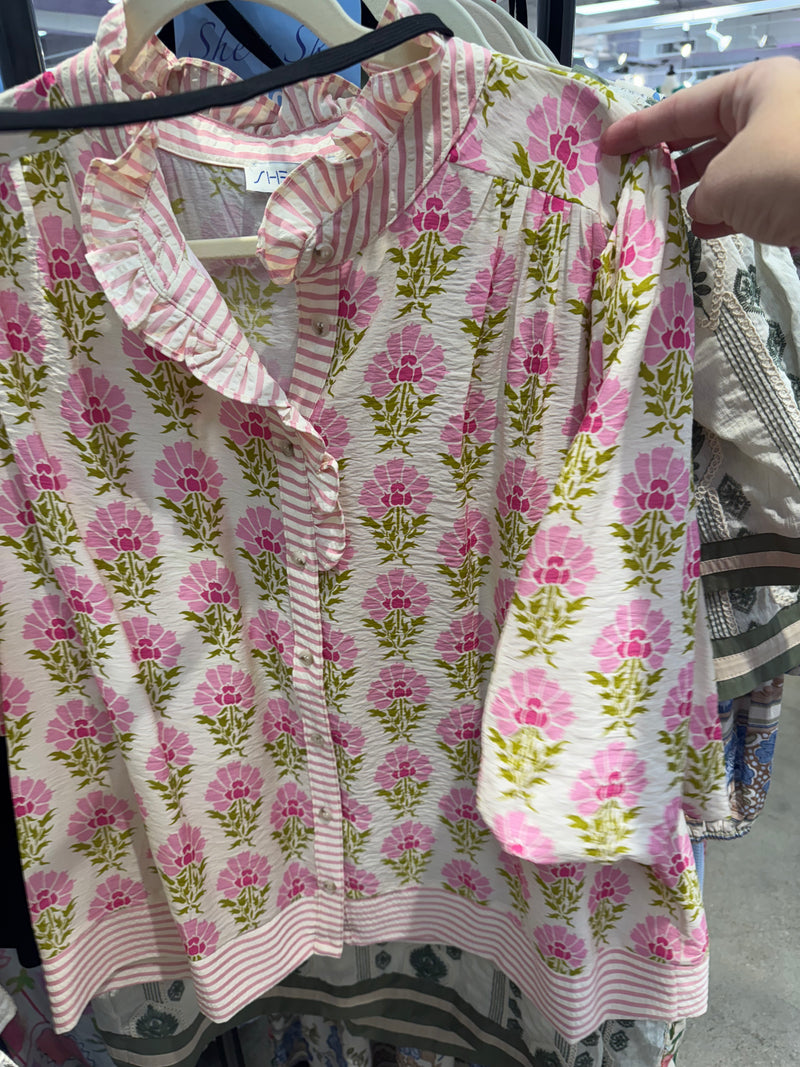 SS Curvy Pink bubble Top