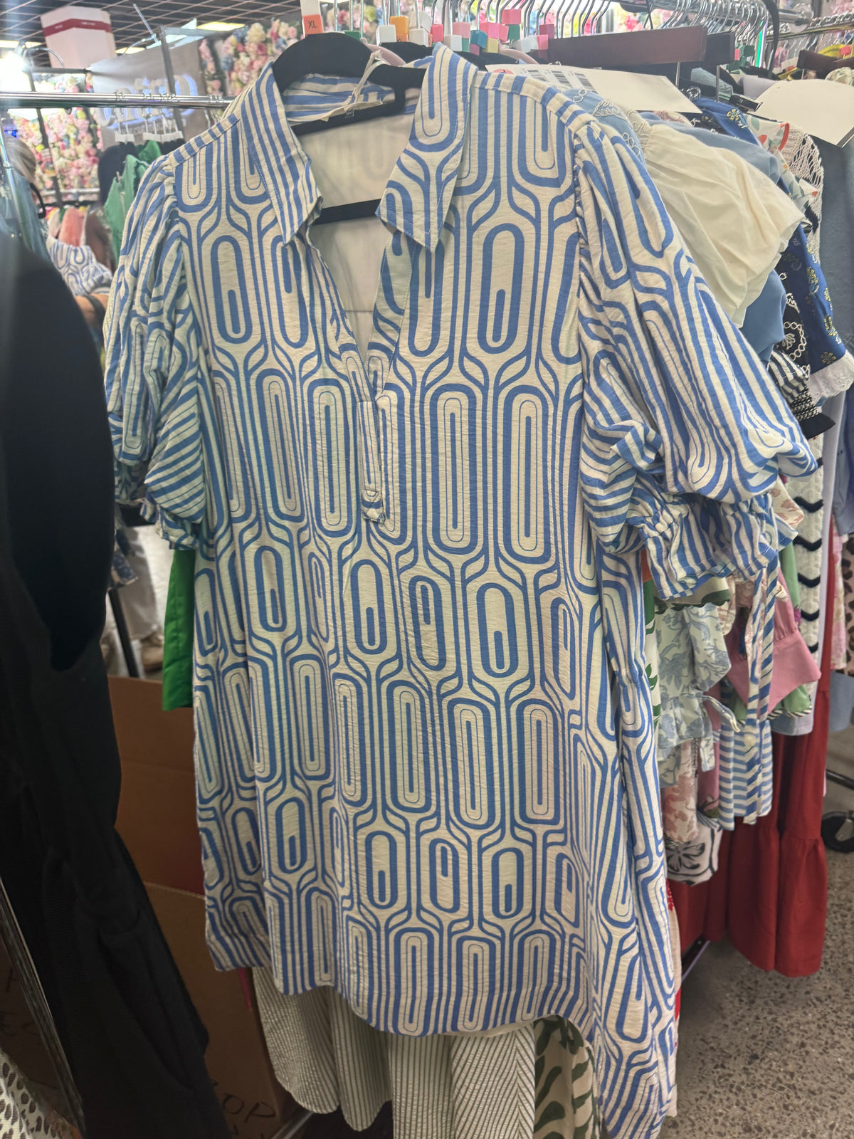 ET Blue Abstract Dress