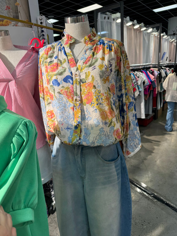 JD Blue Floral Print