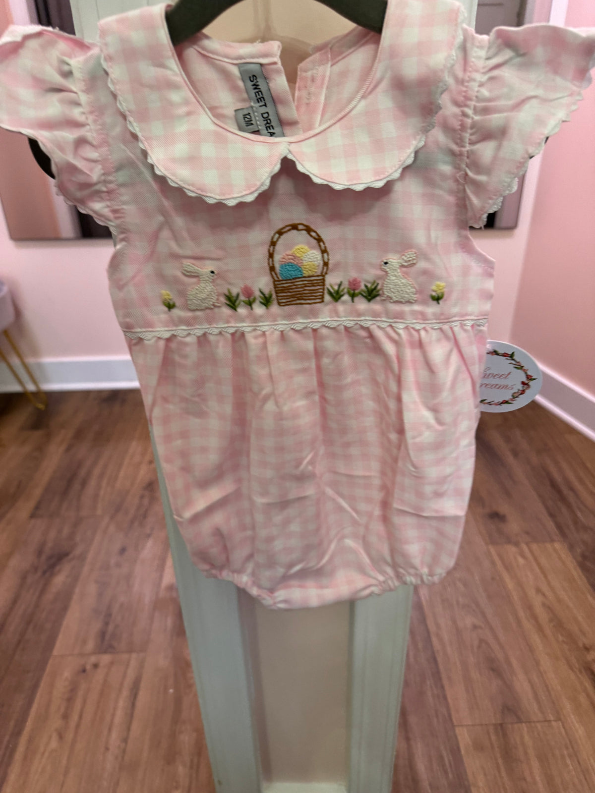 Easter Emb Gingham Bubble