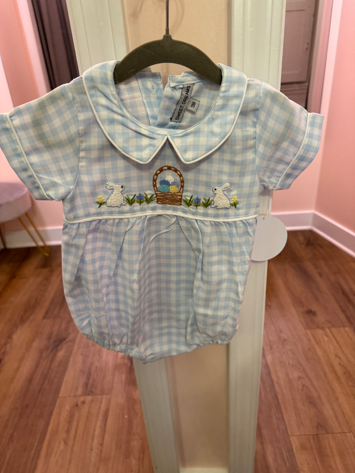 Easter Emb Gingham Bubble