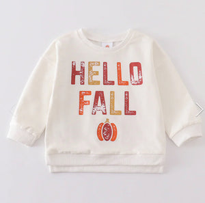White Hello Fall Sweatshirt
