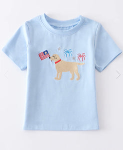 Patriotic Dog Flag Top