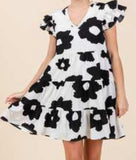 B&W Daisy Dress