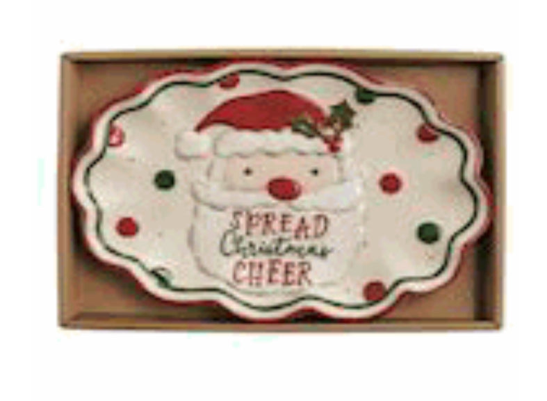 MP Santa Polka Dot tray