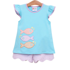 Fish Trio Scalloped Set