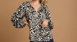 UG Black Animal Print Blouse