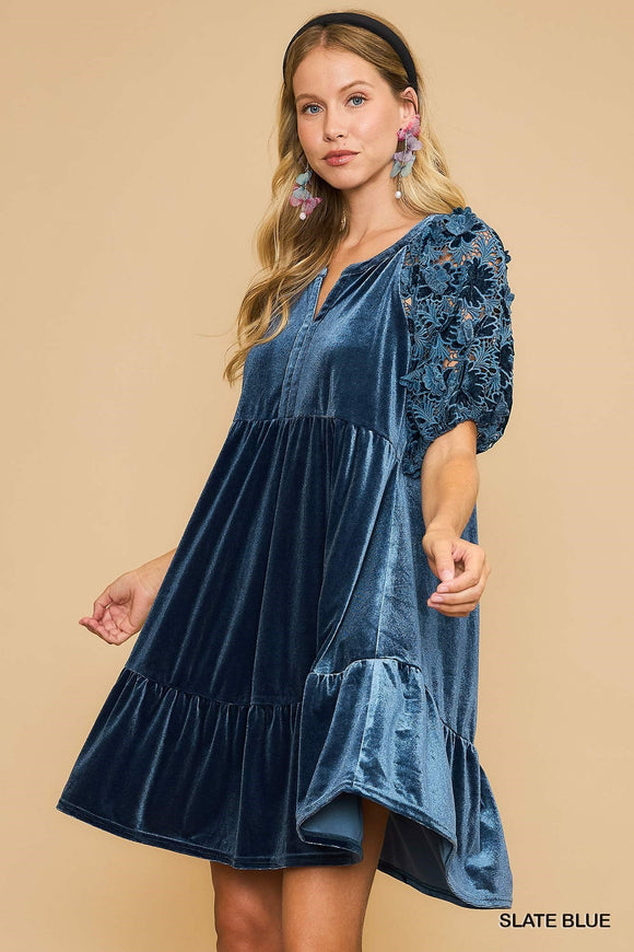 UG Velvet Tiered Dress