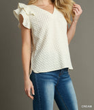 UG Textured Jacquard Ruffle Sleeveless