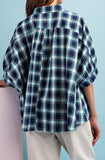 EE Blue Button Down Plaid