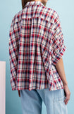 EE Red Plaid Button Down