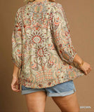 UG Brown Paisley Blouse