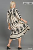 UG Cream 2Tone Print Dress