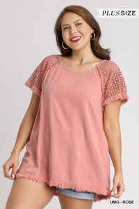 Umgee Linen Crochet Top