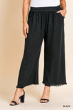 UG Curvy Frayed Ankle Linen Pants