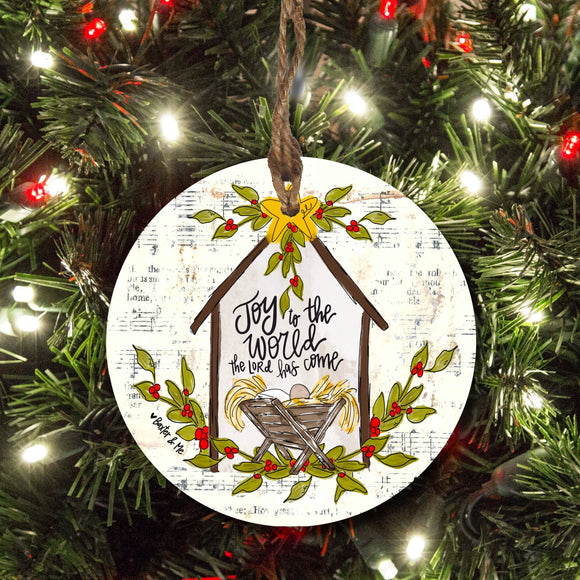 Joy to the World Star Manger Ornament