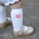 White Knee Socks: Toddler