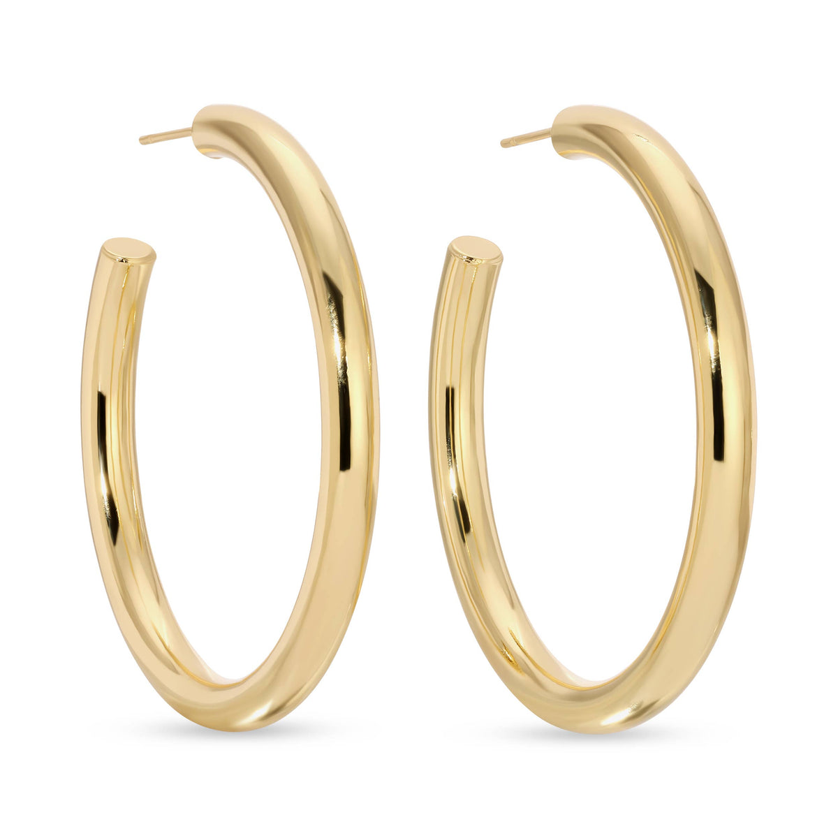The Perfect Hoop Earrings: Gold / 1.2"