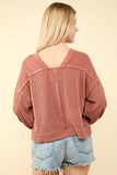 VJ Two Tone Oversized Top