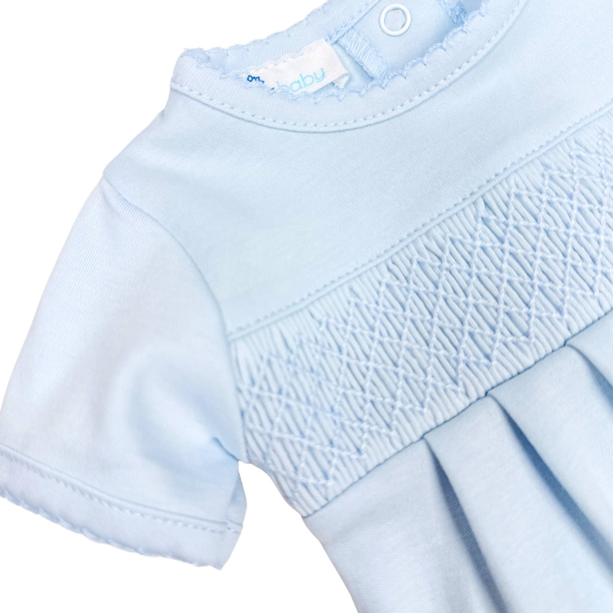 Essentials Blue Smocked Bubble