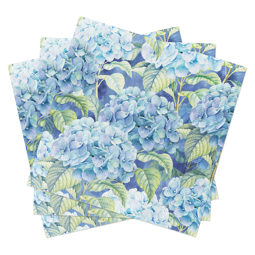 Blue Hydrangea Napkins  Lunch