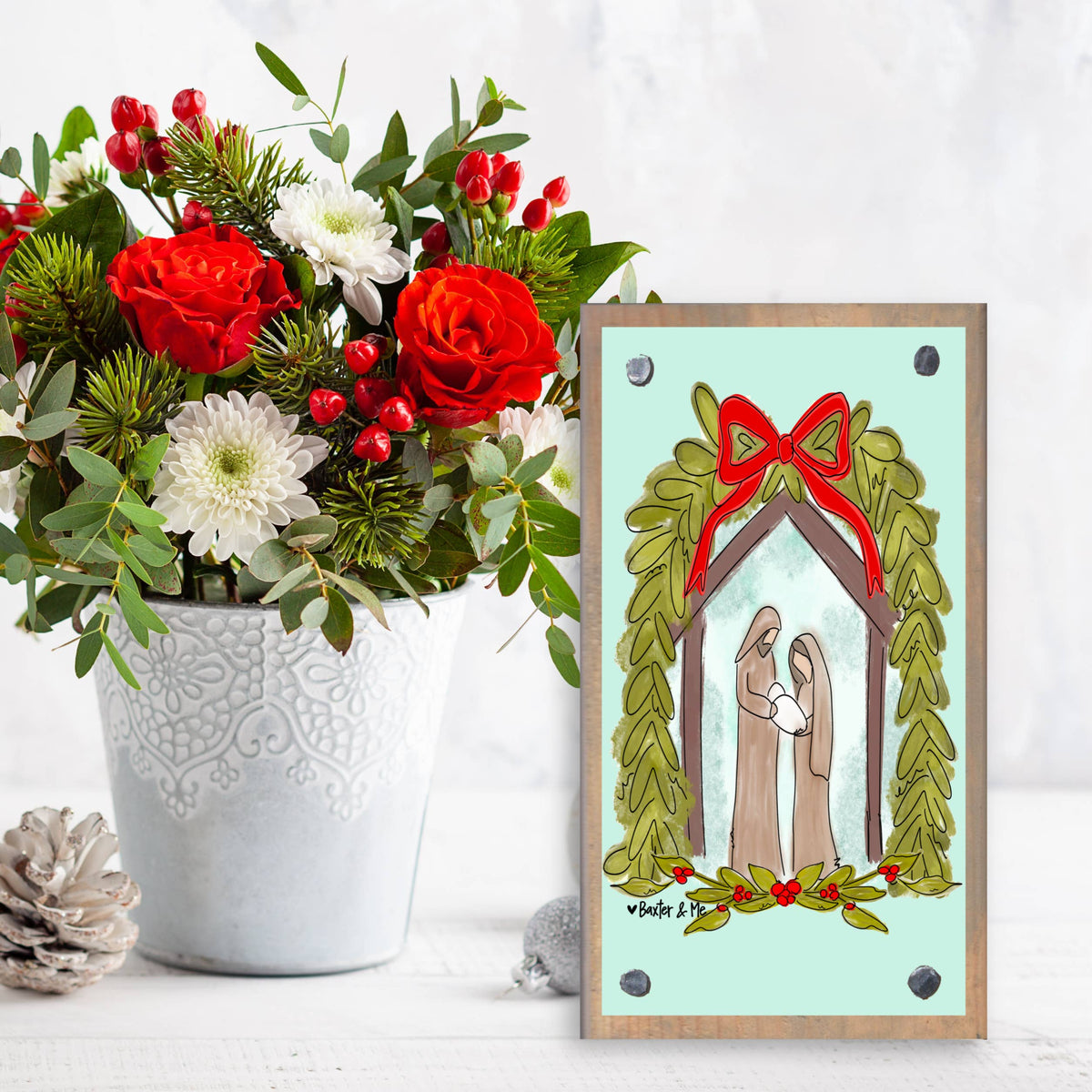 Manger Miracle Driftwood Happy Block