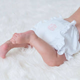 Essentials Monogram Diaper Cover with White Trim: 3 Months