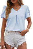 Nine V Neck L Blue Blouse