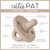 Cutie PAT Round (0-24m) Pacifier + Teether: Captain
