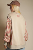 VJ Oversized Striped Top