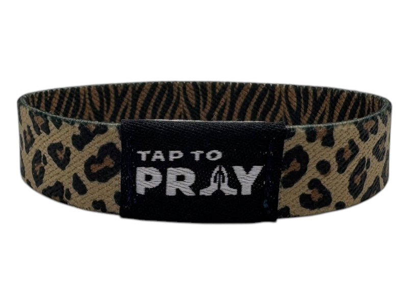Tap To Pray™ Wristbands - Safari Leopard: Large
