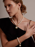 Pearl Pendant Collar Necklace: MG/PRL