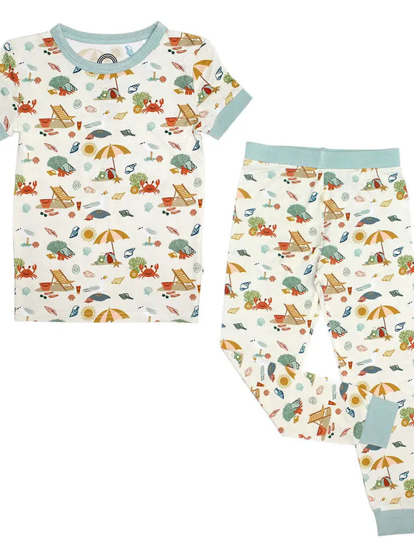 Beach Bamboo Kids Pajamas Set