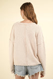 Washed OS Sweater Pullover Top