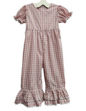 Rose Gingham Gabby Romper