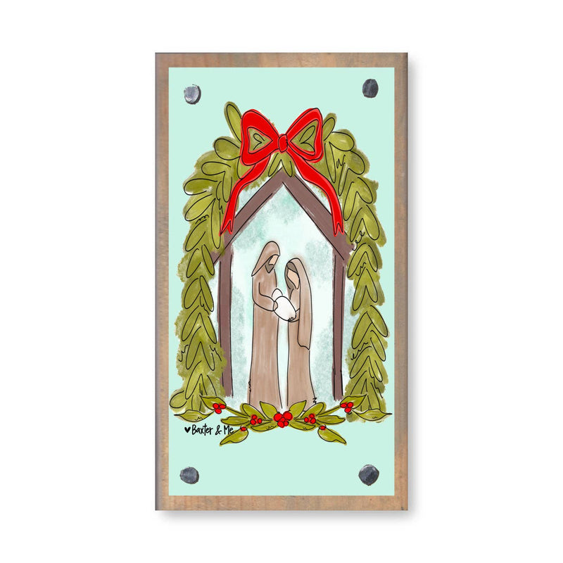 Manger Miracle Driftwood Happy Block