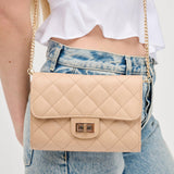 Winona Quilted Crossbody Black