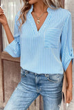 Nine Blue Striped Blouse