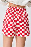 Orange checkerboard shorts