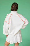 White/Orange Sweatshirt